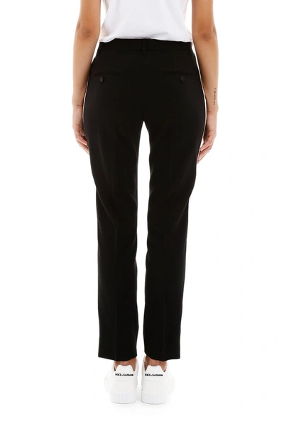 Shop Dolce & Gabbana Tuxedo Trousers In Nero