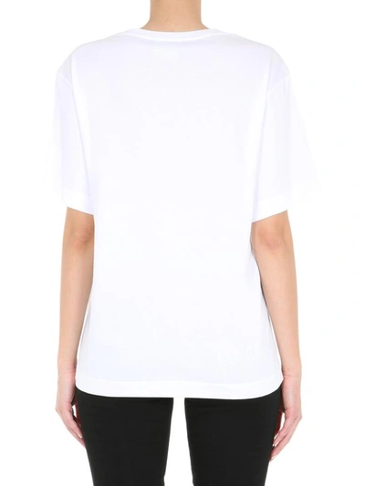 Shop Boutique Moschino T-shirt Girocollo In White