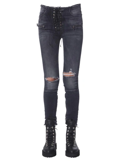 Shop Ben Taverniti Unravel Project Skinny Fit Jeans In Black