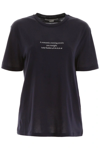 Shop Stella Mccartney Lucky Numbers T-shirt In Ink