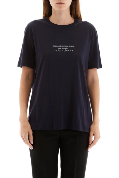 Shop Stella Mccartney Lucky Numbers T-shirt In Ink