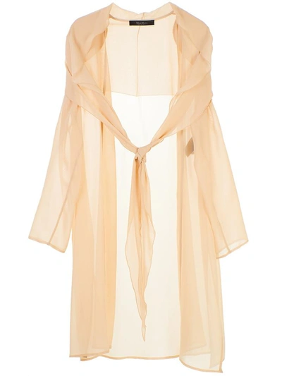 Shop Max Mara Pink Ghirba Duster Coat In Beige