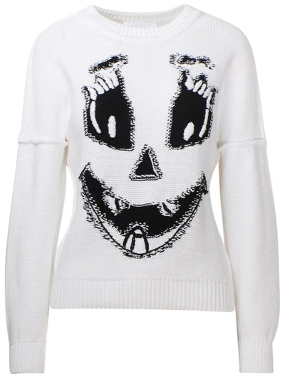 Shop Moschino White Sweater