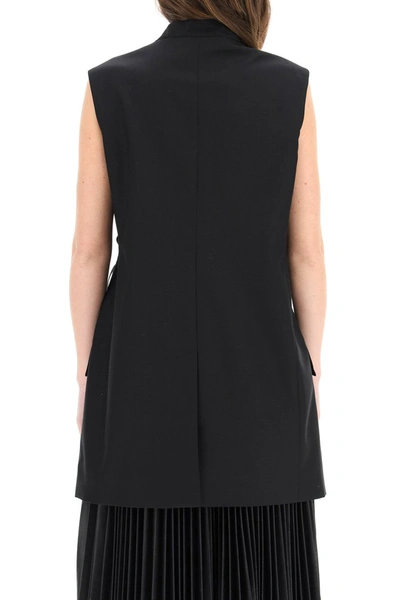 Shop Givenchy Sleeveless Jacket With Chain In Black