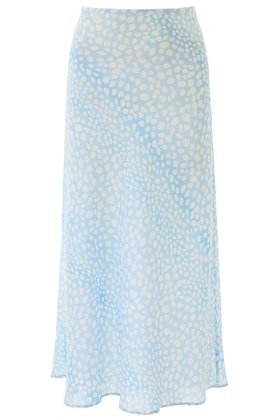 Shop Rixo London Kelly Skirt In Ombre Bleu Leopard