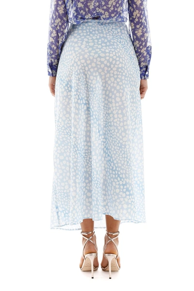 Shop Rixo London Kelly Skirt In Ombre Bleu Leopard