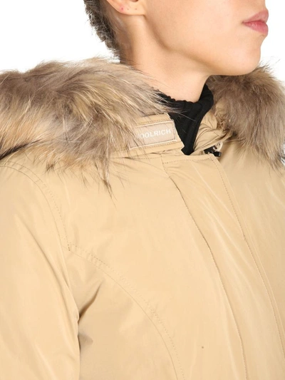 Shop Woolrich "luxury Arctic" Down Jacket In Beige