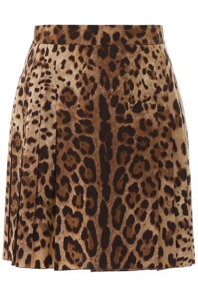 Shop Dolce & Gabbana Leopard-printed Mini Skirt In Leo New