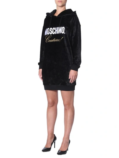 Shop Moschino Sweat Dress In Black