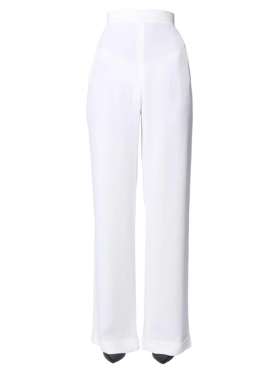 Shop Balmain High Waist Trousers In White