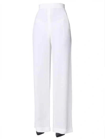 Shop Balmain High Waist Trousers In White