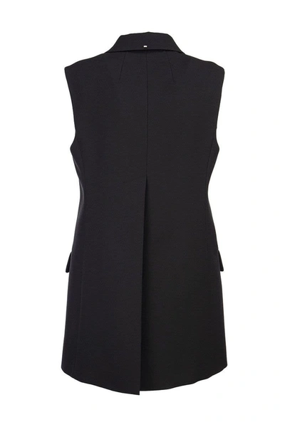 Shop Max Mara Sportmax Detroit - Double-breasted Sleeveless Blazer In Black