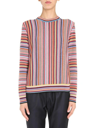 Shop Paul Smith Striped Sweater In Multicolour