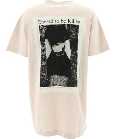 Shop Acne Studios T-shirt With Magazine Print In Beige