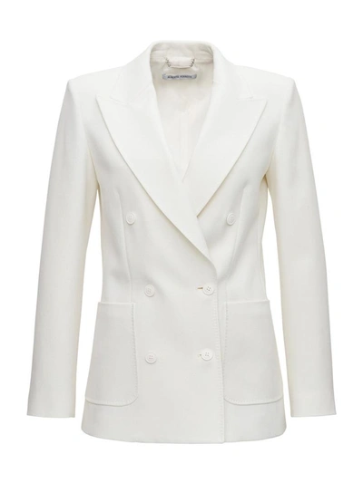 Shop Alberta Ferretti Double-breasted Jacket In White