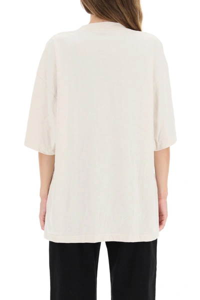 Shop Balenciaga Sponsor T-shirt With Logo In Chalky White Black