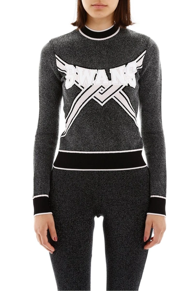 Shop Off-white Swans Knit In Black Off White