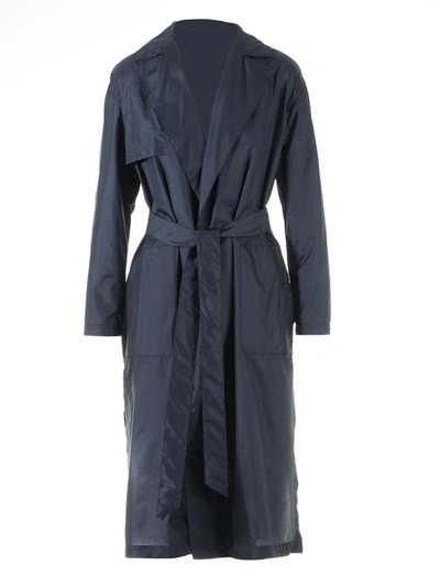 Shop Agnona Trench U4002 C201oy B59 Seta In Navy