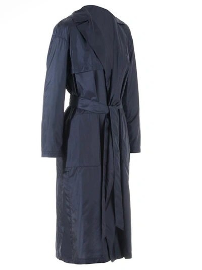 Shop Agnona Trench U4002 C201oy B59 Seta In Navy