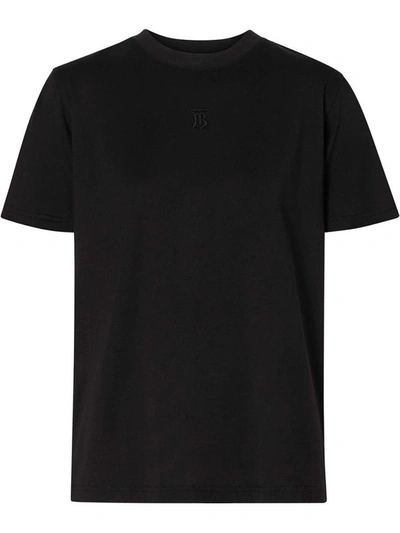 Shop Burberry T-shirts And Polos Black