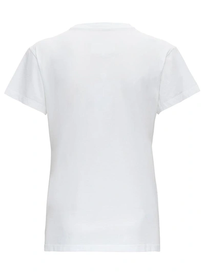 Shop Maison Margiela Jersey Tee With Distorted Logo In White