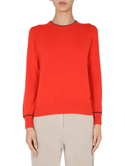Shop Tory Burch Crew Neck Sweater In Red