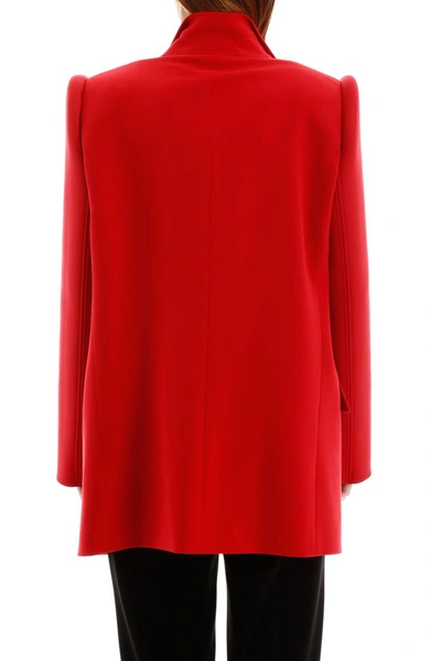 Shop Balenciaga Suspended Shoulder Blazer In Masai Red