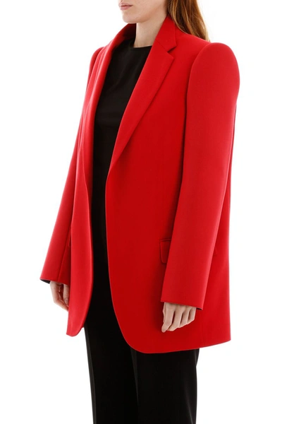 Shop Balenciaga Suspended Shoulder Blazer In Masai Red