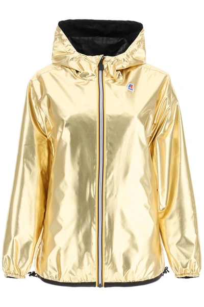 Shop Fendi X K-way Reversible Windbreaker Jacket In Gold