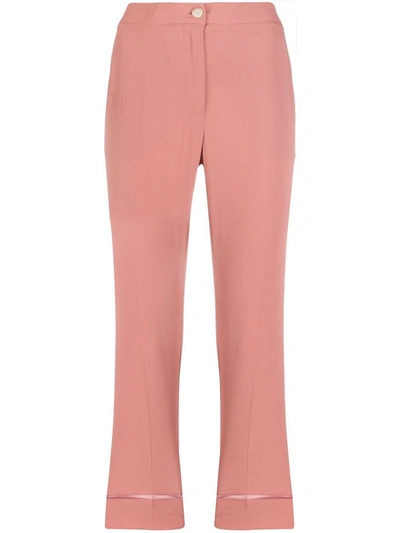 Shop Semicouture Trousers Pink