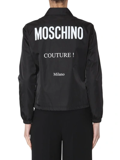Shop Moschino Bomber With Logo Print In Black