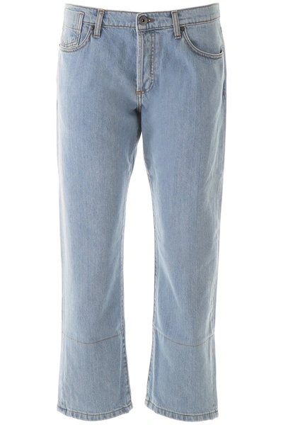 Shop Marni Light Wash Jeans In Baltic