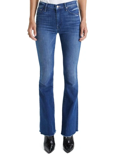 Shop Mother The Weekender Fray Jeans In Blue