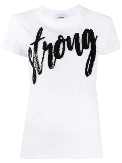 Shop Dondup T-shirts And Polos In Bianco