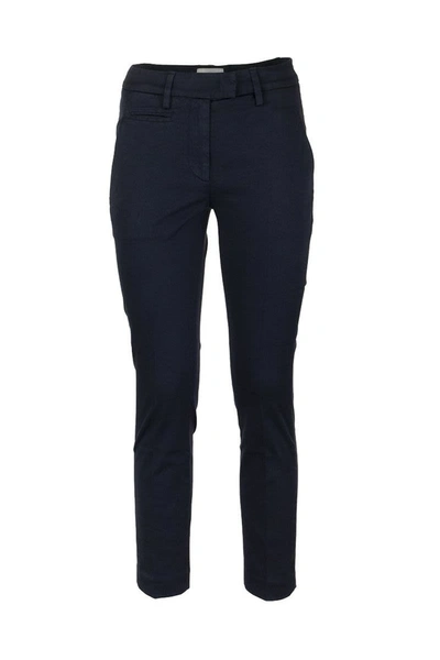 Shop Dondup Perfect Slim Chinos In Dark Blue