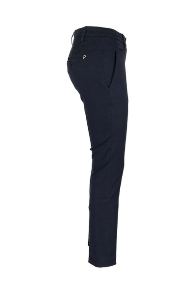 Shop Dondup Perfect Slim Chinos In Dark Blue