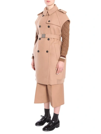 Shop N°21 Sleeveless Trench Coat In Beige