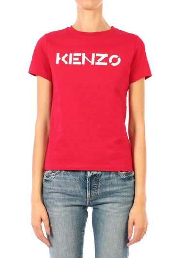 Shop Kenzo T-shirt Logo In Fuxia