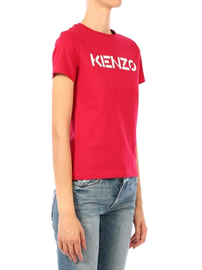 Shop Kenzo T-shirt Logo In Fuxia