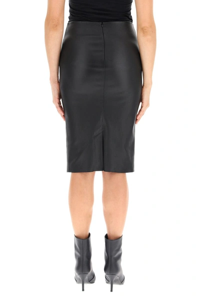Shop Drome Leather Pencil Skirt In Black
