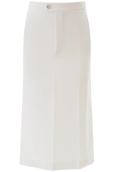 Shop Maison Margiela Midi Skirt In White