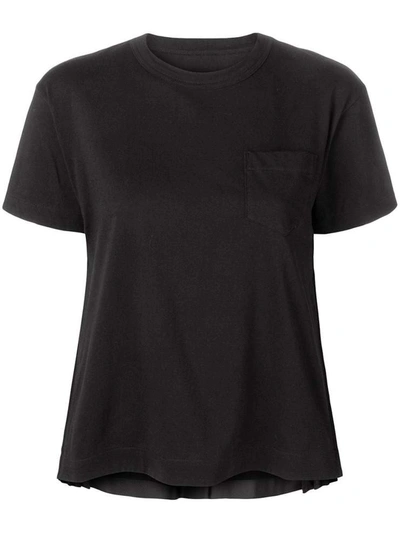 Shop Sacai T-shirts And Polos Black