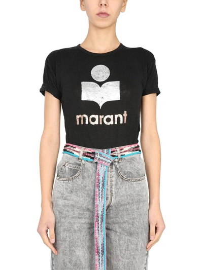 Shop Isabel Marant Étoile "koldi" T-shirt In Black
