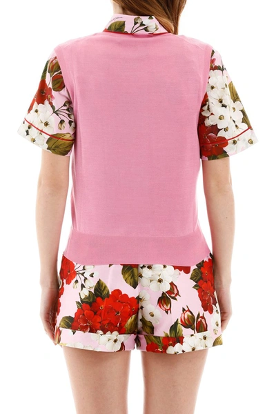 Shop Dolce & Gabbana Sleeveless Knit In Rosa Confetto Scuro