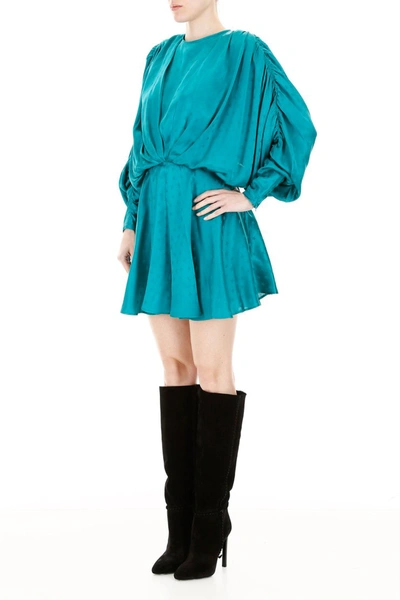 Shop Attico The  Star Mini Dress In Peacock