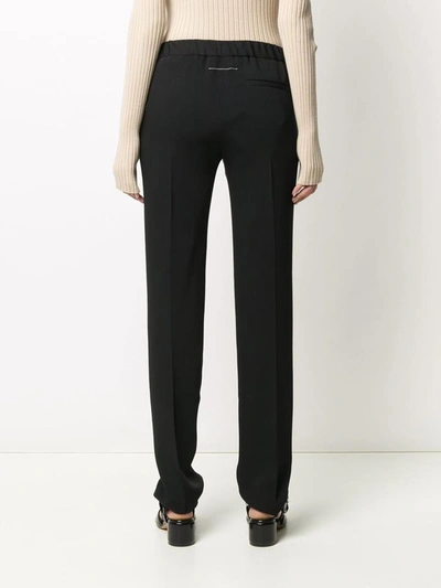 Shop Mm6 Maison Margiela Trousers In Nero