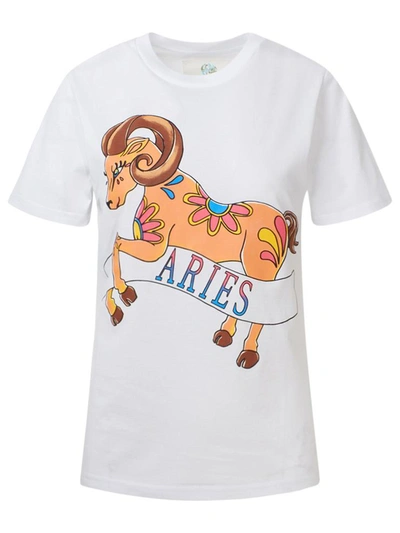 Shop Alberta Ferretti T-shirt Ariete Bianca In White