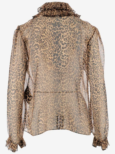 Shop Saint Laurent Top In Marrone