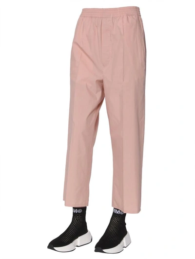 Shop Mm6 Maison Margiela Cropped Pants In Pink