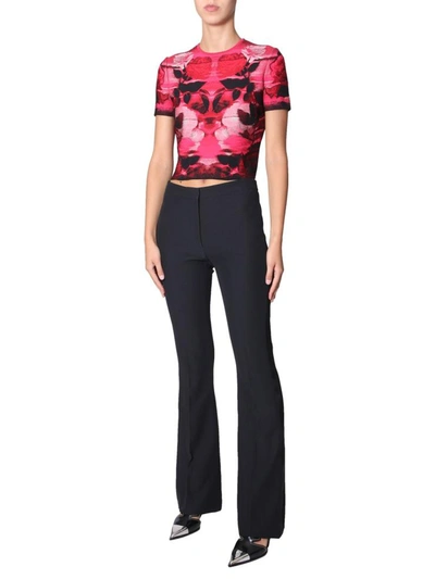 Shop Alexander Mcqueen Cropped Shirt In Multicolour